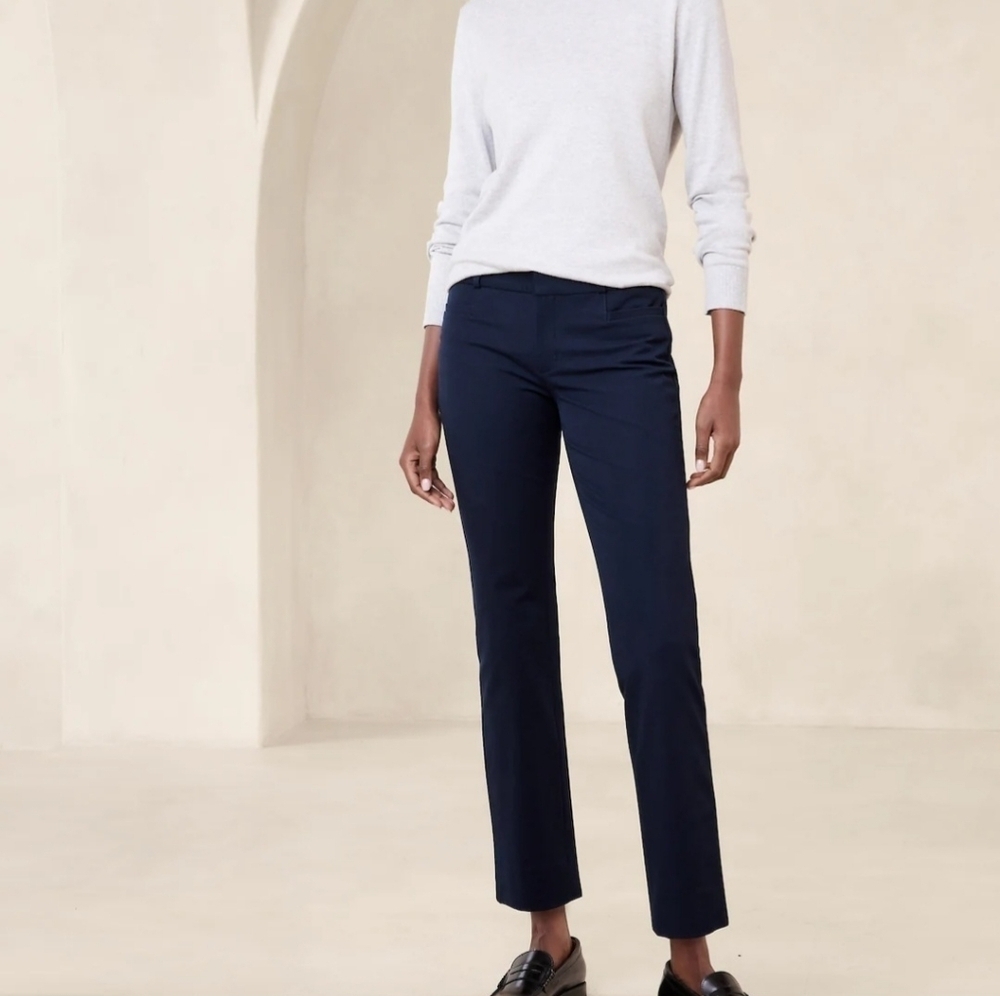 🛍 Banana Republic Factory Sloan Slim Pant navy blue trouser 988582 size 14